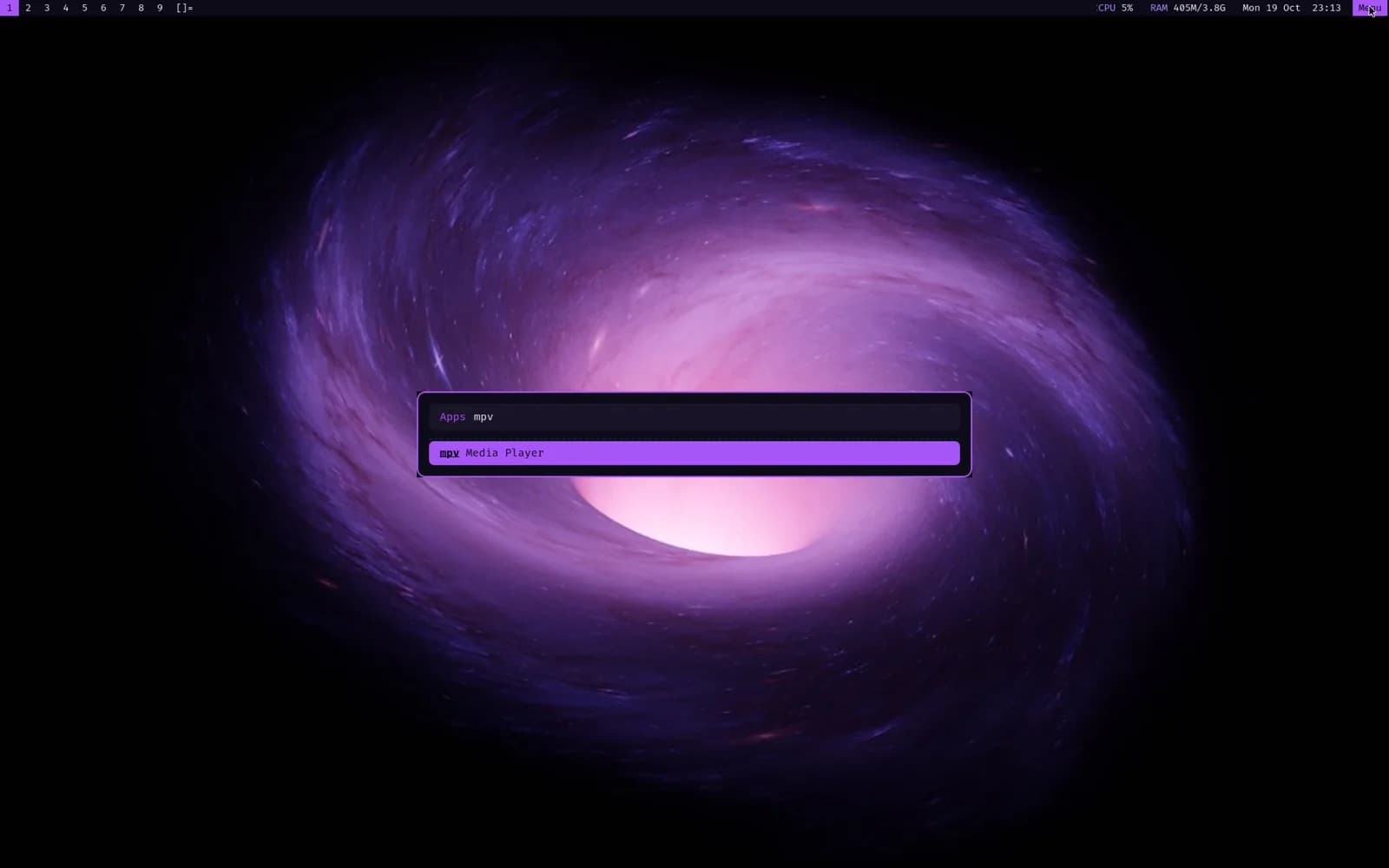 rofi launcher on Abyss Linux