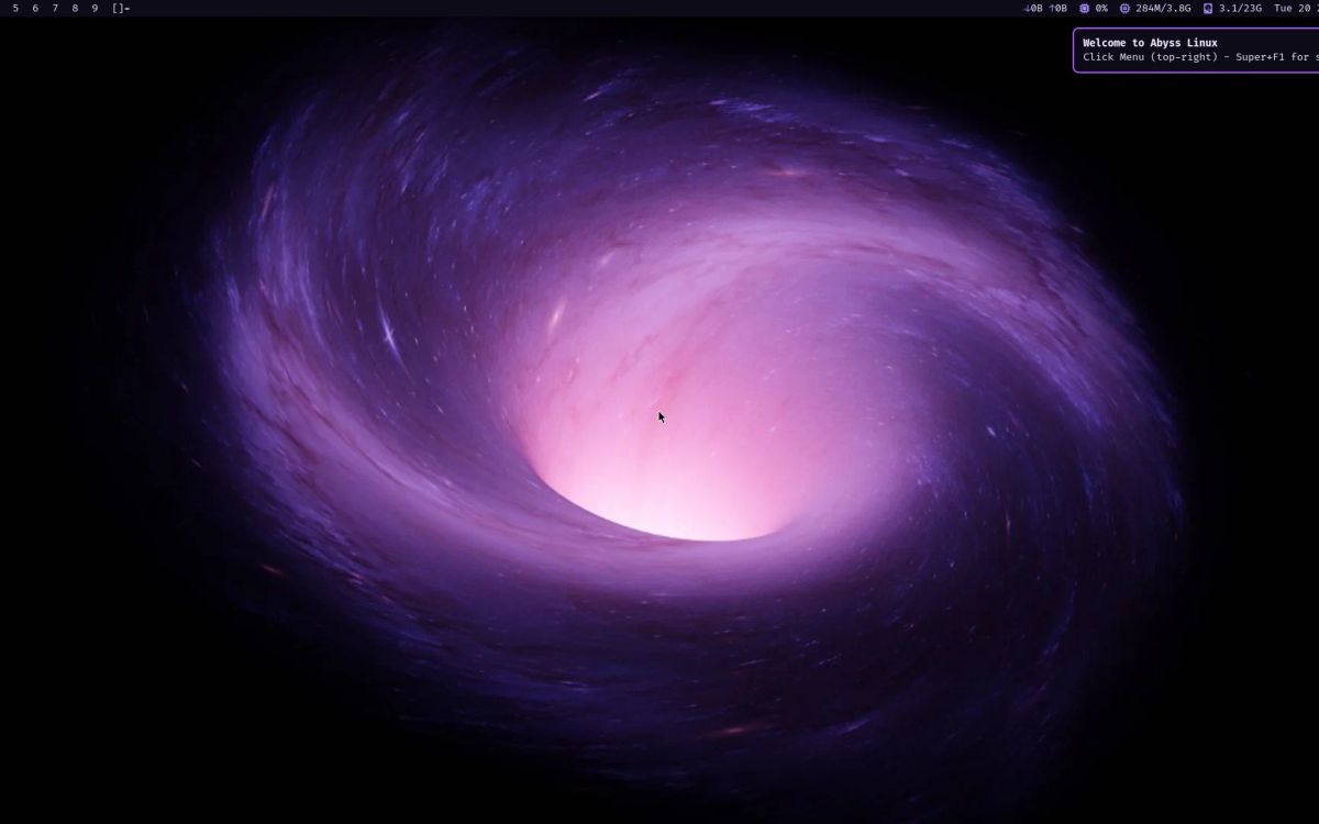 Abyss Linux — the desktop