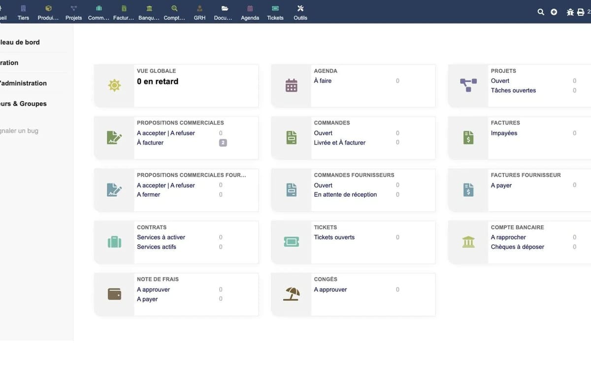Business ERP — screenshot