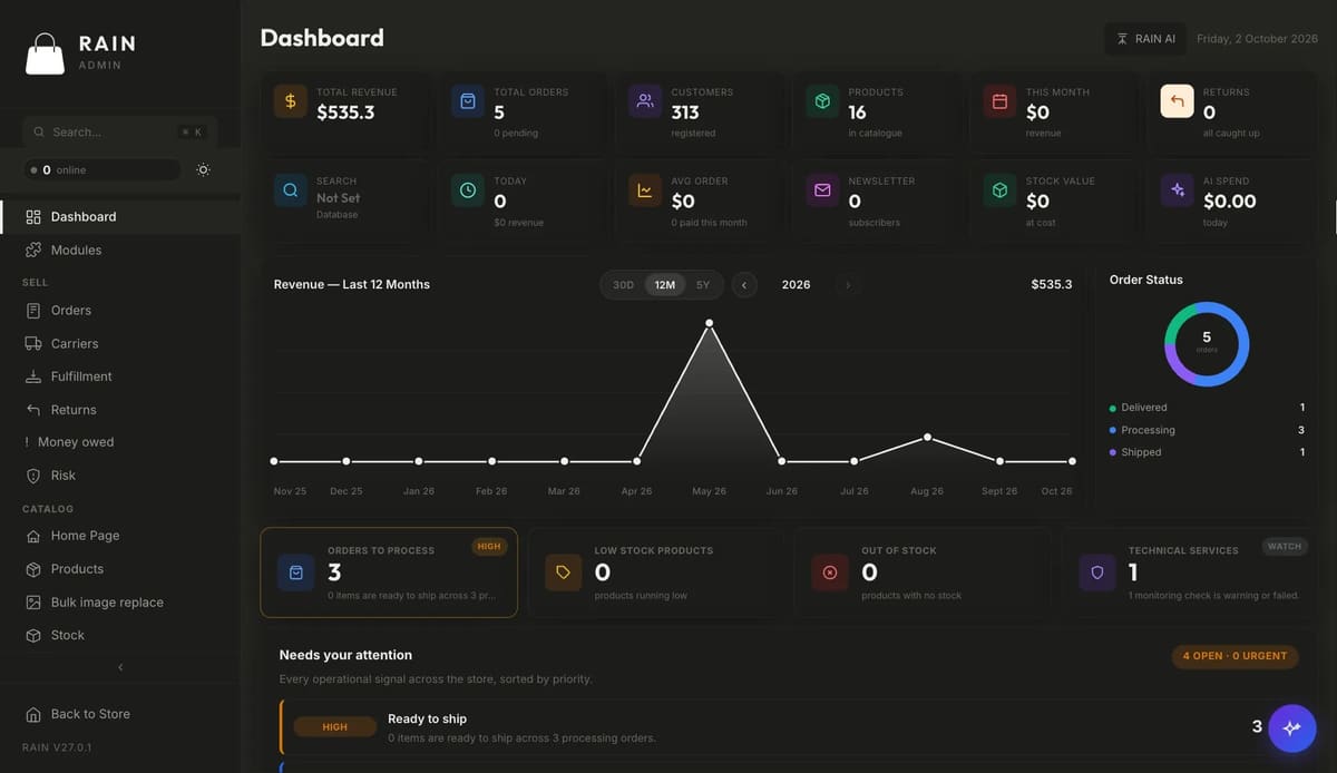 RAIN Store — screenshot